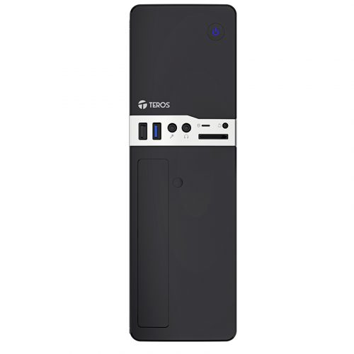Case TEROS TE-1032S, Slim, 250 W, USB 3.2 / USB 2.0, audio HD, DVD, negro - Imagen 2