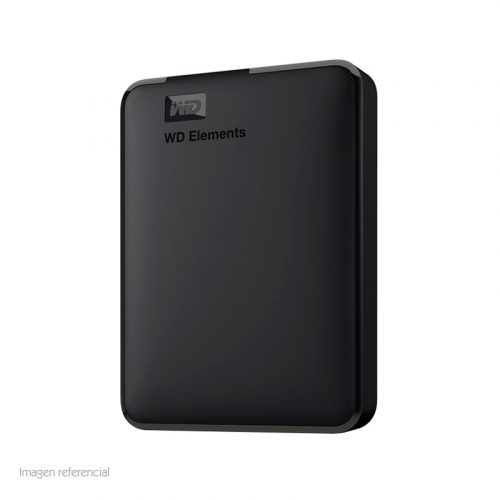 Disco duro externo Western Digital Elements Portable, 4 TB, USB 3.0, negro.